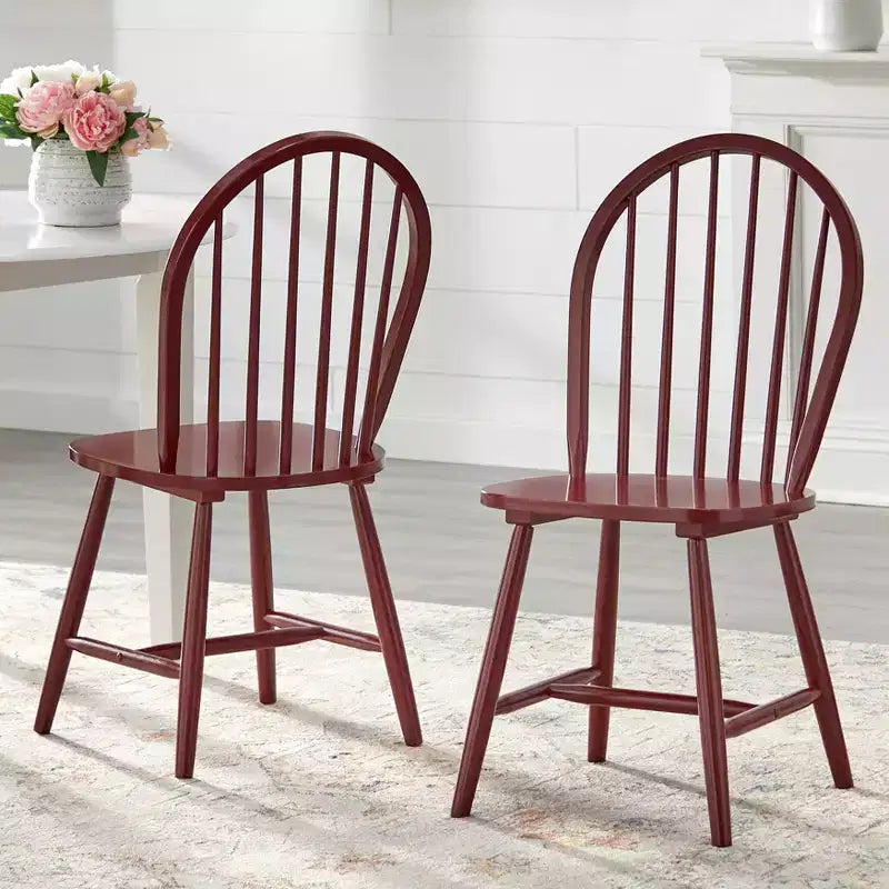 Sedie da pranzo Windsor con fuso in legno massello stile rustico