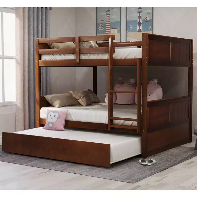 Letto a castello matrimoniale con letto estraibile singolo