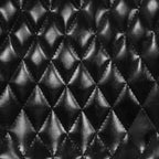 Sedia imbottita contemporanea in vinile nero