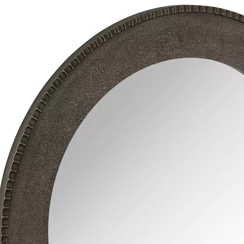 Specchio da parete rotondo Empire Matte Metallic Silver 34