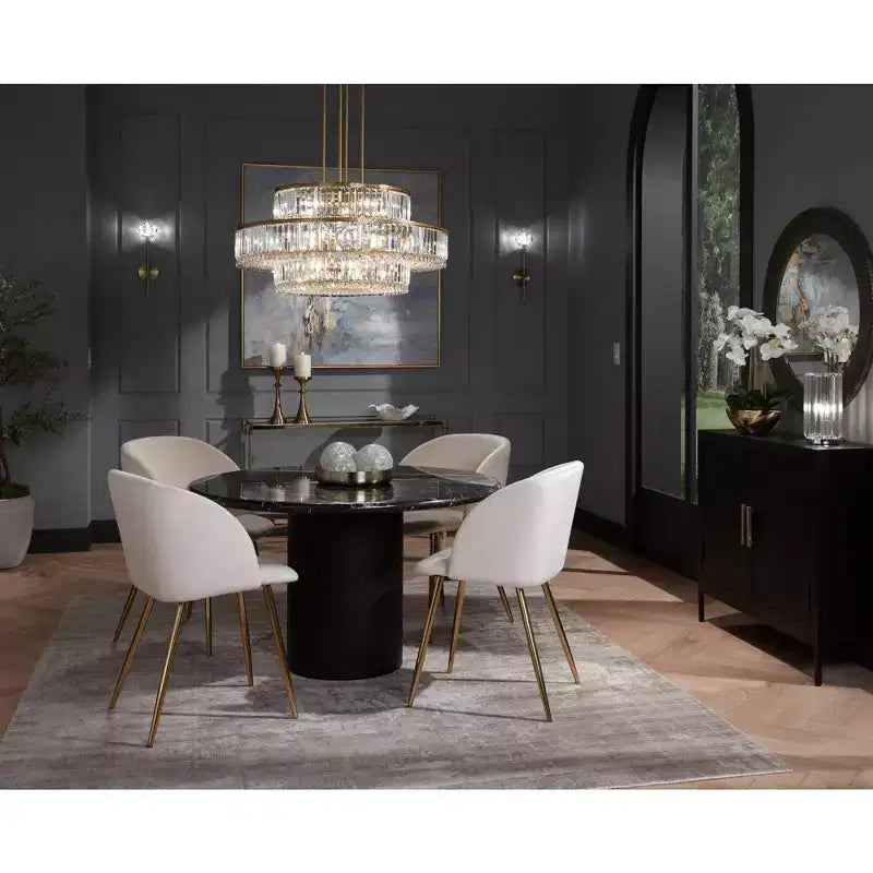 Specchio da parete rotondo Empire Matte Metallic Silver 34