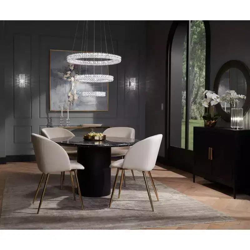 Specchio da parete rotondo Empire Matte Metallic Silver 34