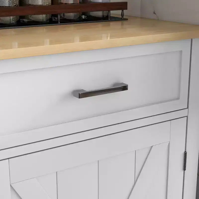 Isola da Cucina con Ruote, Mobiletto con Ripiano a Scomparsa in Legno per Colazione, Carrello da Cucina Stile Rustico con 2 Cassetti e Ripiani Regolabili, per Sala da Pranzo