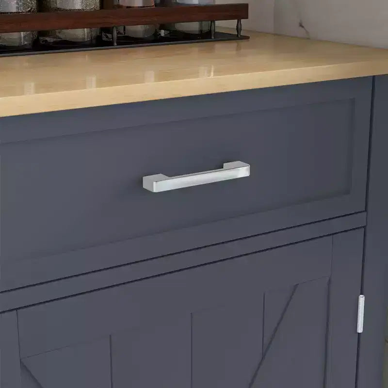 Isola da Cucina con Ruote, Mobiletto con Ripiano a Scomparsa in Legno per Colazione, Carrello da Cucina Stile Rustico con 2 Cassetti e Ripiani Regolabili, per Sala da Pranzo